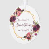 Vrijgezellenfeest waterverkleurde bloemkolen grof  ornament (voorkant)