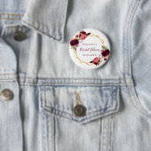 Vrijgezellenfeest waterverkleurde bloemkolen grof  ronde button 5,7 cm (In situ)