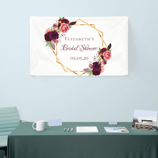 Vrijgezellenfeest waterverkleurde bloemkolen grof  spandoek (Beurs)