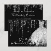 Vrijgezellenfeest Waves Dress Grey Silver Black Kaart (Voorkant / Achterkant)