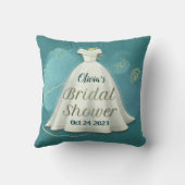 Vrijgezellenfeest Weddenschap Deep Blauwgroen Glit Kussen (Achterkant)