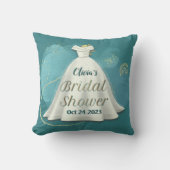 Vrijgezellenfeest Weddenschap Deep Blauwgroen Glit Kussen (Voorkant)