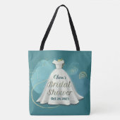 Vrijgezellenfeest Weddenschap Deep Blauwgroen Glit Tote Bag (Voorkant)