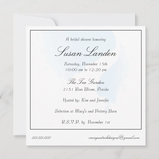 vrijgezellenfeest Wedding Gift Table Uitnodiging (Achterkant)