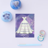 Vrijgezellenfeest Wedding Gown Paars en Roos Gold  Flyer (Enkel)