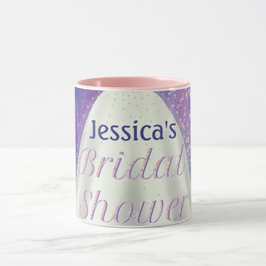 Vrijgezellenfeest Wedding Gown Paars en Roos Gold  Mok (Midden)