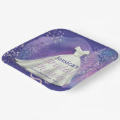 Vrijgezellenfeest Wedding Gown Paars en Roos Gold  Papieren Bordje