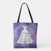 Vrijgezellenfeest Wedding Gown Paars en Roos Gold  Tote Bag (Achterkant)