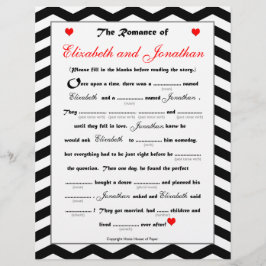 Vrijgezellenfeest Wedding Libs Game - Chevron