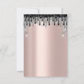 Vrijgezellenfeest Wedding Sweet 16th Roos zwarte s Kaart (Achterkant)