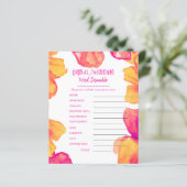 Vrijgezellenfeest Wedding Theme Word Scramble Game (Staand voorkant)