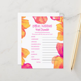 Vrijgezellenfeest Wedding Theme Word Scramble Game