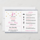 vrijgezellenfeest Weekend Champagne Invite Kaart (Voorkant)