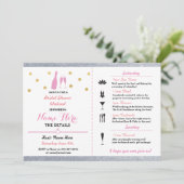 vrijgezellenfeest Weekend Champagne Invite Kaart (Staand voorkant)