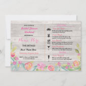 vrijgezellenfeest Weekend Itinerary Pink Coral Inv Kaart (Voorkant)