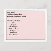 Vrijgezellenfeest weekend Save the date Aankondigingskaart (Achterkant)