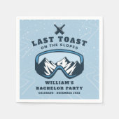 Vrijgezellenfeest Weekend Ski Resort Viering Servet (Voorkant)