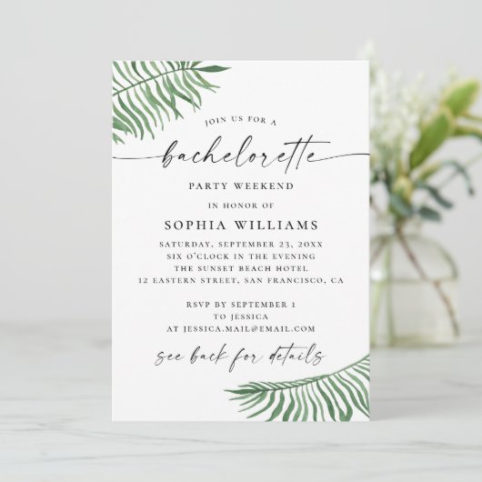 Vrijgezellenfeest weekend | tropische route kaart (Staand voorkant)