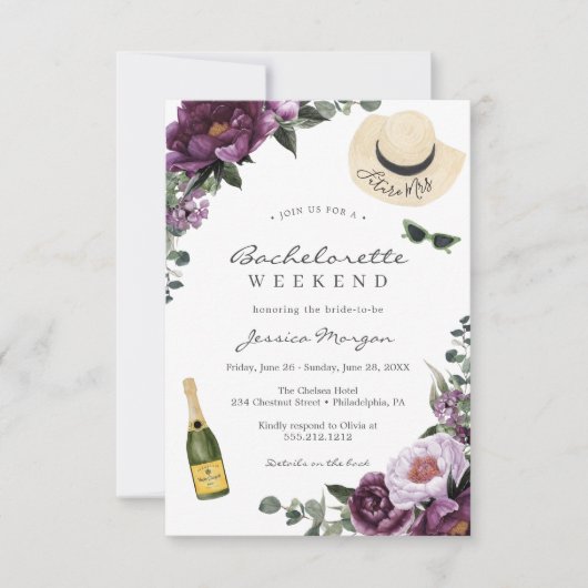 Vrijgezellenfeest Weekend Uitnodiging (Voorkant)