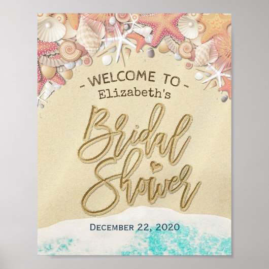 Vrijgezellenfeest Welcome Summer Sandy Beach Starf Poster (Voorkant)