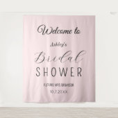 Vrijgezellenfeest Welkom Blush Pink Wandkleed (Voorkant)