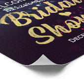 Vrijgezellenfeest Welkom Boho Floral Feathers Paar Poster (Hoek)