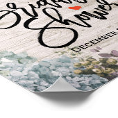 Vrijgezellenfeest Welkom botanische Floral Rustic  Poster (Hoek)