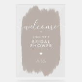 Vrijgezellenfeest Welkom Gouden Script BEIGE Paint Acryl Bord (Voorkant)