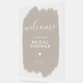 Vrijgezellenfeest Welkom Gouden Script BEIGE Paint Acryl Bord (Hoek)