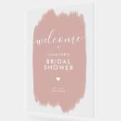 Vrijgezellenfeest Welkom Gouden Script Dusty Pink  Acryl Bord (Hoek)