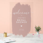 Vrijgezellenfeest Welkom Gouden Script Dusty Pink  Acryl Bord (Huwelijk)