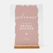 Vrijgezellenfeest Welkom Gouden Script Paint Blush Acryl Bord (Voorkant)