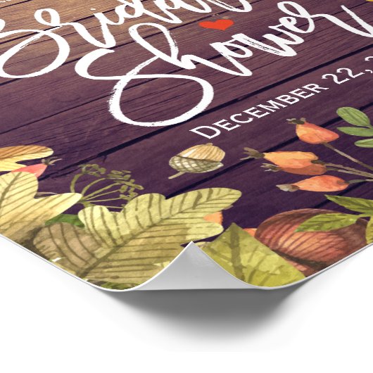 Vrijgezellenfeest Welkom Maple Leaf Pumpkin Sunflo Poster (Hoek)