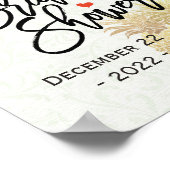 Vrijgezellenfeest Welkom Modern Gold Pineapple Cou Poster (Hoek)