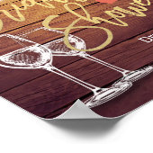 Vrijgezellenfeest Welkom Rustic Wood Champagne Gla Poster (Hoek)