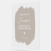 Vrijgezellenfeest Welkom Script Beige Paint Acryl Bord (Hoek)