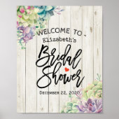 Vrijgezellenfeest Welkom Succulente Planten Rustis Poster (Voorkant)