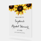 Vrijgezellenfeest Welkom Zonnebloem Bloemen Teken Acryl Bord (Hoek)