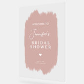 Vrijgezellenfeest Welkomstscript Dusty Roos Pink P Acryl Bord (Hoek)