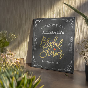 Vrijgezellenfeest Welkomstteken Gold Script-karton Poster