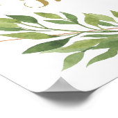 Vrijgezellenfeest-welkomstteken | groen en goud poster (Hoek)