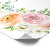 Vrijgezellenfeest-welkomstteken | pastelbloemen go poster (Hoek)