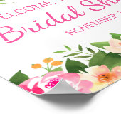 Vrijgezellenfeest Welkomstteken Roze en Groene Flo Poster (Hoek)