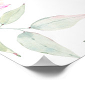 Vrijgezellenfeest Welkomstteken Roze Waterverf Flo Poster (Hoek)