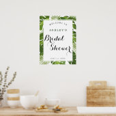 Vrijgezellenfeest-welkomstteken | tropische blader poster (Keuken)