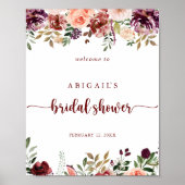 Vrijgezellenfeest Welkomstwoord Rustic Summer Flor Poster (Voorkant)