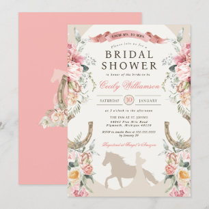 Vrijgezellenfeest western Ranch Pink Floral Land Kaart