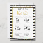 Vrijgezellenfeest Whats in uw portemonnee spel Kaart (Voorkant)