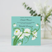  Vrijgezellenfeest, White Gerber Daisy Flowers Kaart (Staand voorkant)