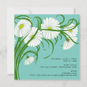  Vrijgezellenfeest, White Gerber Daisy Flowers Kaart (Achterkant)